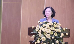 Thường trực Ban Bí thư, Trưởng Ban Tổ chức Trung ương Trương Thị Mai làm việc với Tỉnh ủy Bến Tre